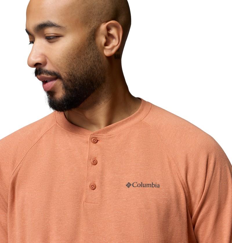 Thistletown Hills Raglan Henley - Mens - teak brown heather 1
