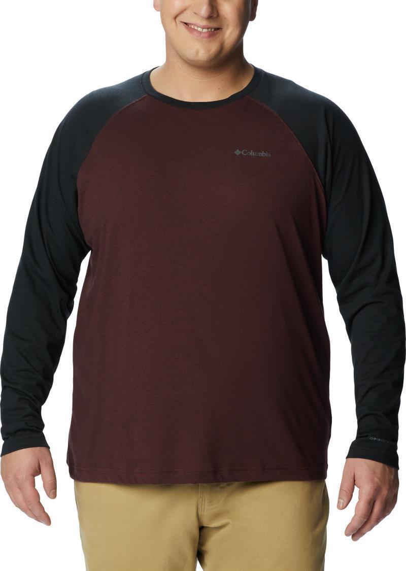 Thistletown Hills Raglan Tee, Extended - Mens - Elderberry Heather / Black 1