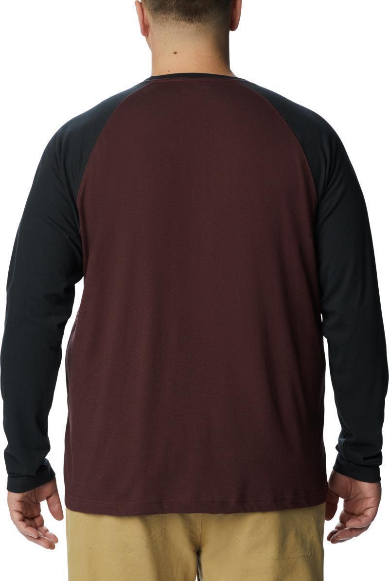 Thistletown Hills Raglan Tee, Extended - Mens - Elderberry Heather / Black 2