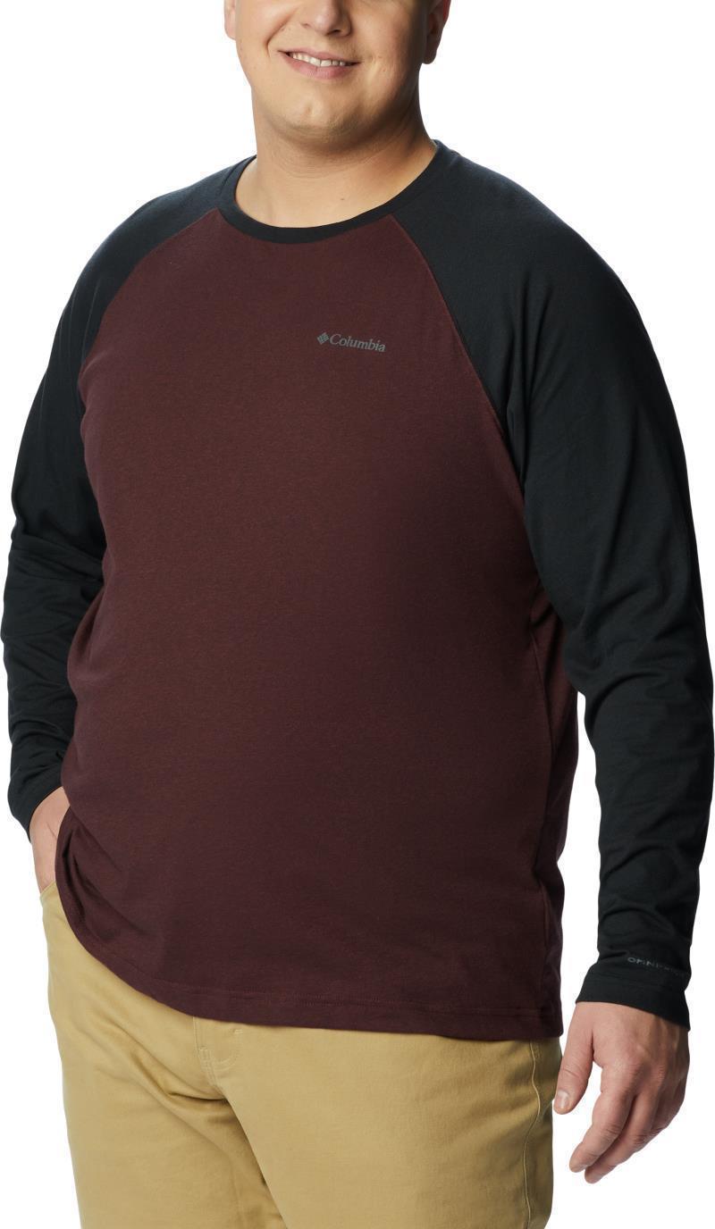 Thistletown Hills Raglan Tee, Extended - Mens - Elderberry Heather / Black 3