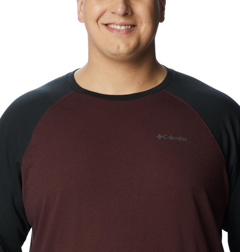Thistletown Hills Raglan Tee, Extended - Mens - Elderberry Heather / Black 5