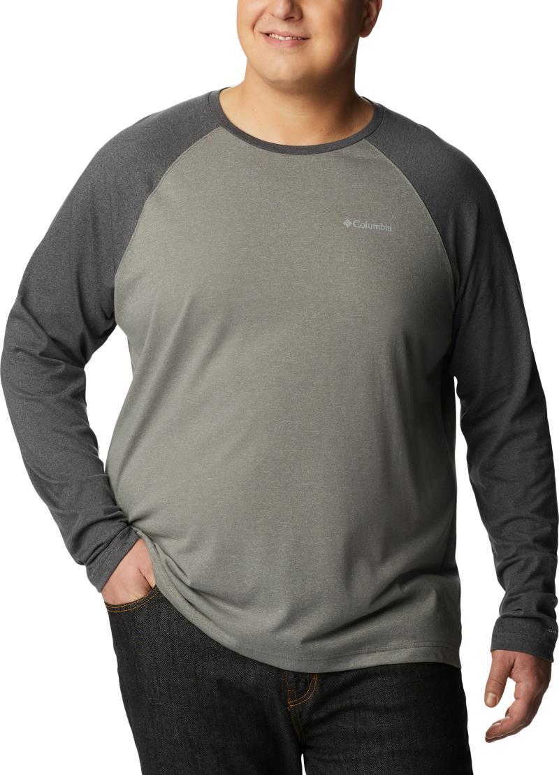Thistletown Hills Raglan Tee, Extended - Mens - city grey heather / shark heather 1