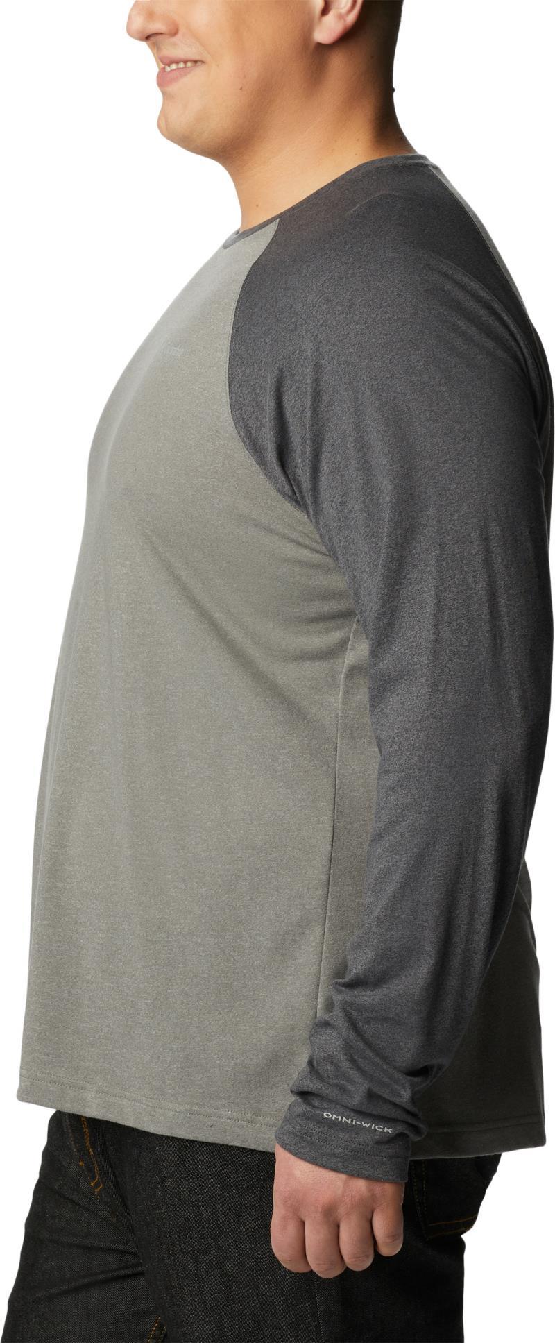 Thistletown Hills Raglan Tee, Extended - Mens - city grey heather / shark heather 1