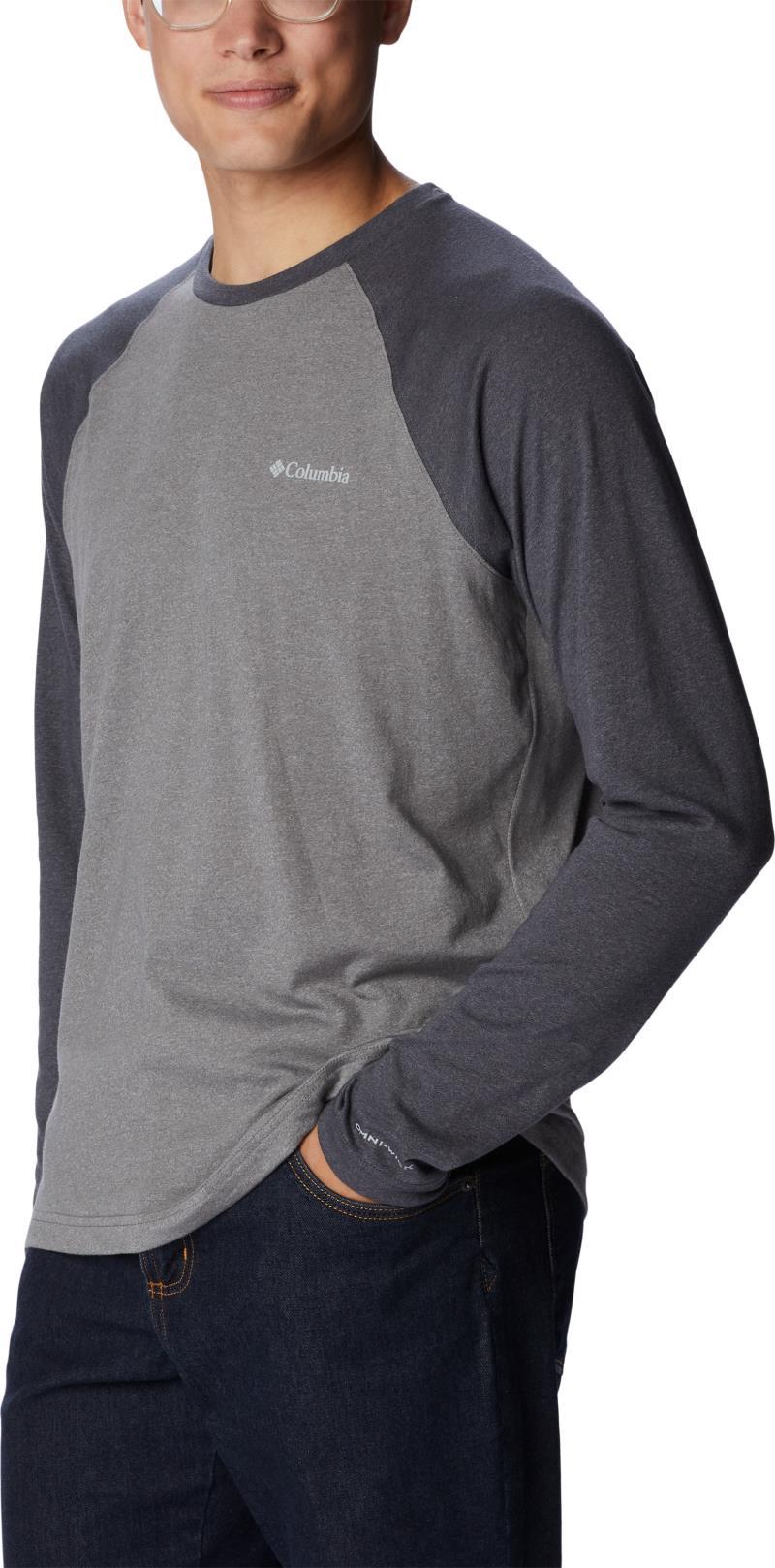 Thistletown Hills Raglan Tee - Mens - city grey heather / shark heather 1