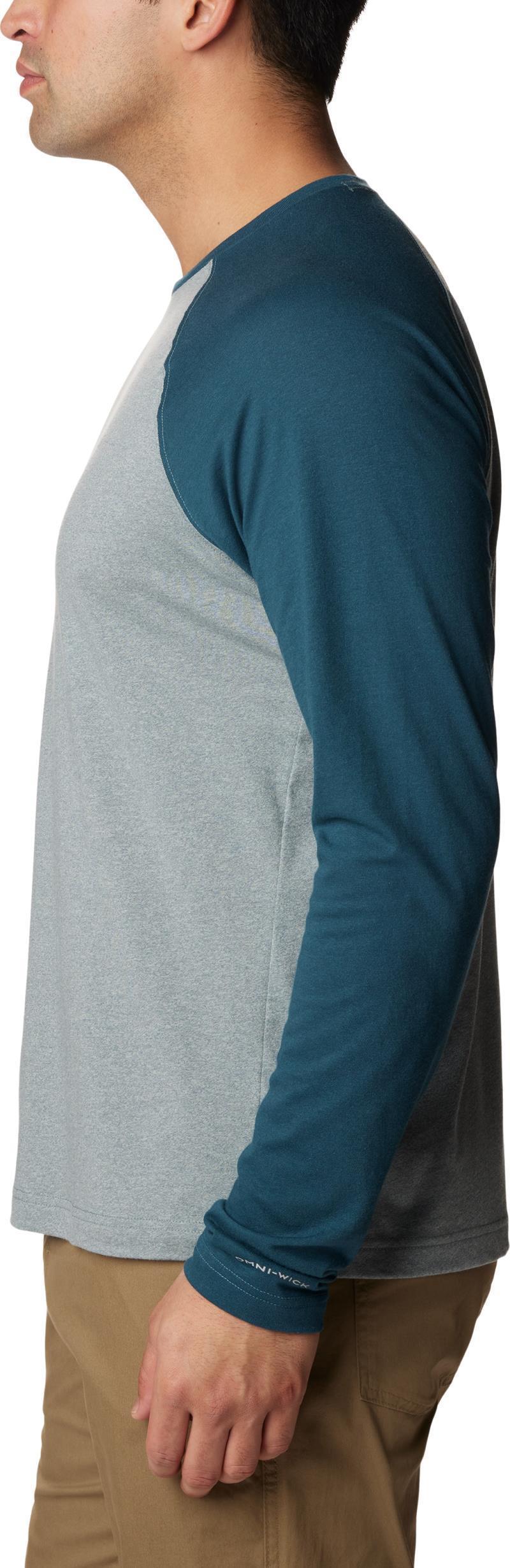 Thistletown Hills Raglan Tee - Mens - metal heather / night wave 1