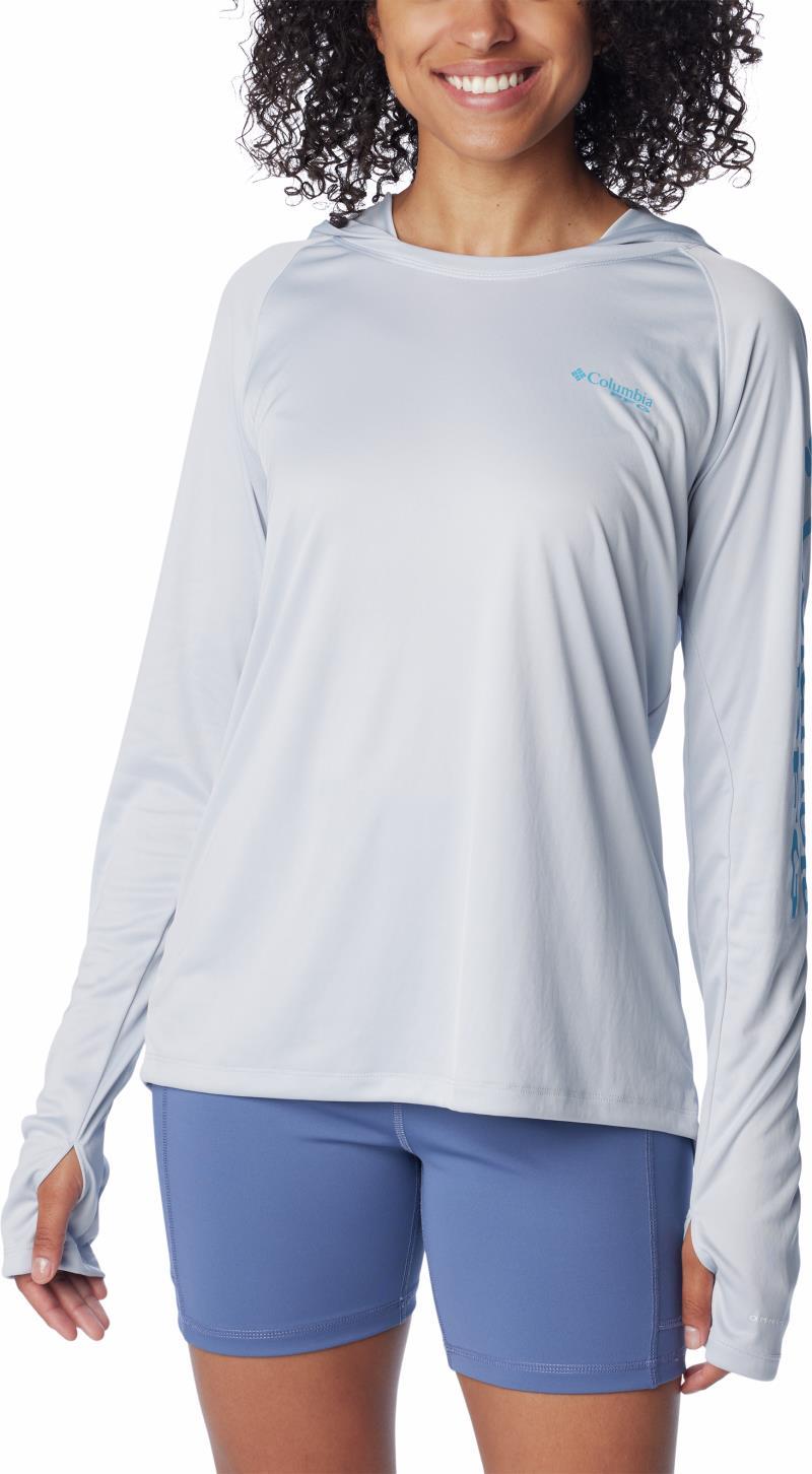 Tidal Tee Hoodie - Womens - Cirrus Grey / Ocean Blue Logo 1
