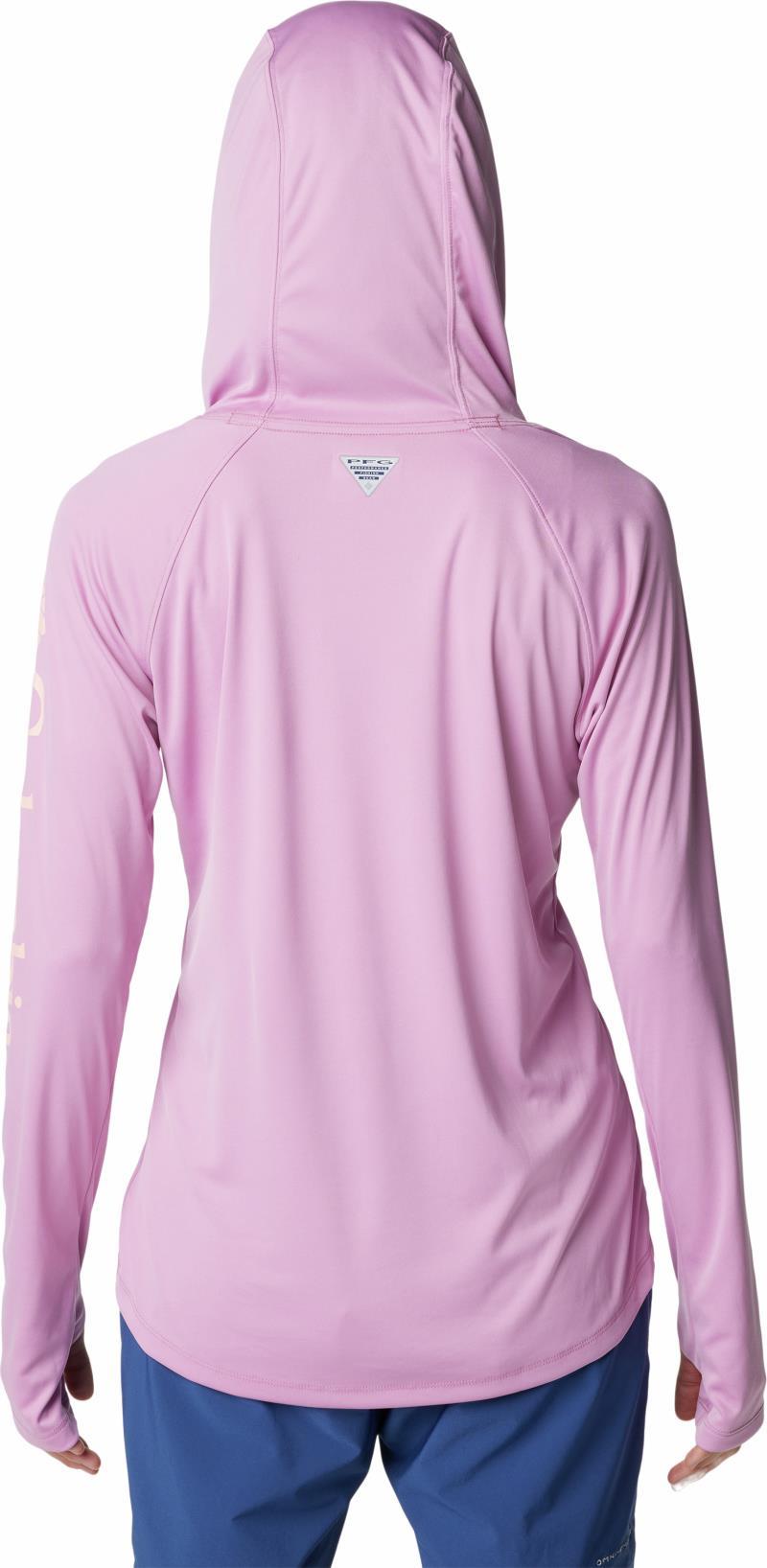 Tidal Tee Hoodie - Womens - Minuet / Tiki Pink Logo 2