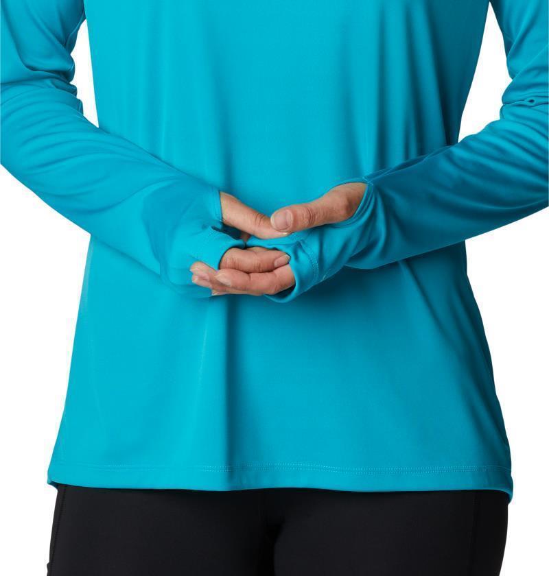 Tidal Tee Hoodie - Womens - Ocean Teal / White Logo 6