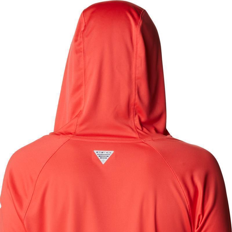 Tidal Tee Hoodie - Womens - Red Hibiscus / White Logo 5