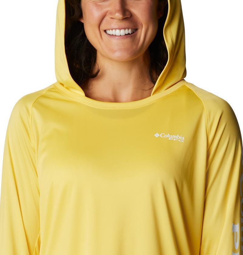 Tidal Tee Hoodie - Womens - Sun Glow / White Logo 4