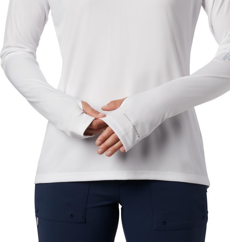 Tidal Tee Hoodie - Womens - White / Cirrus Grey Logo 5