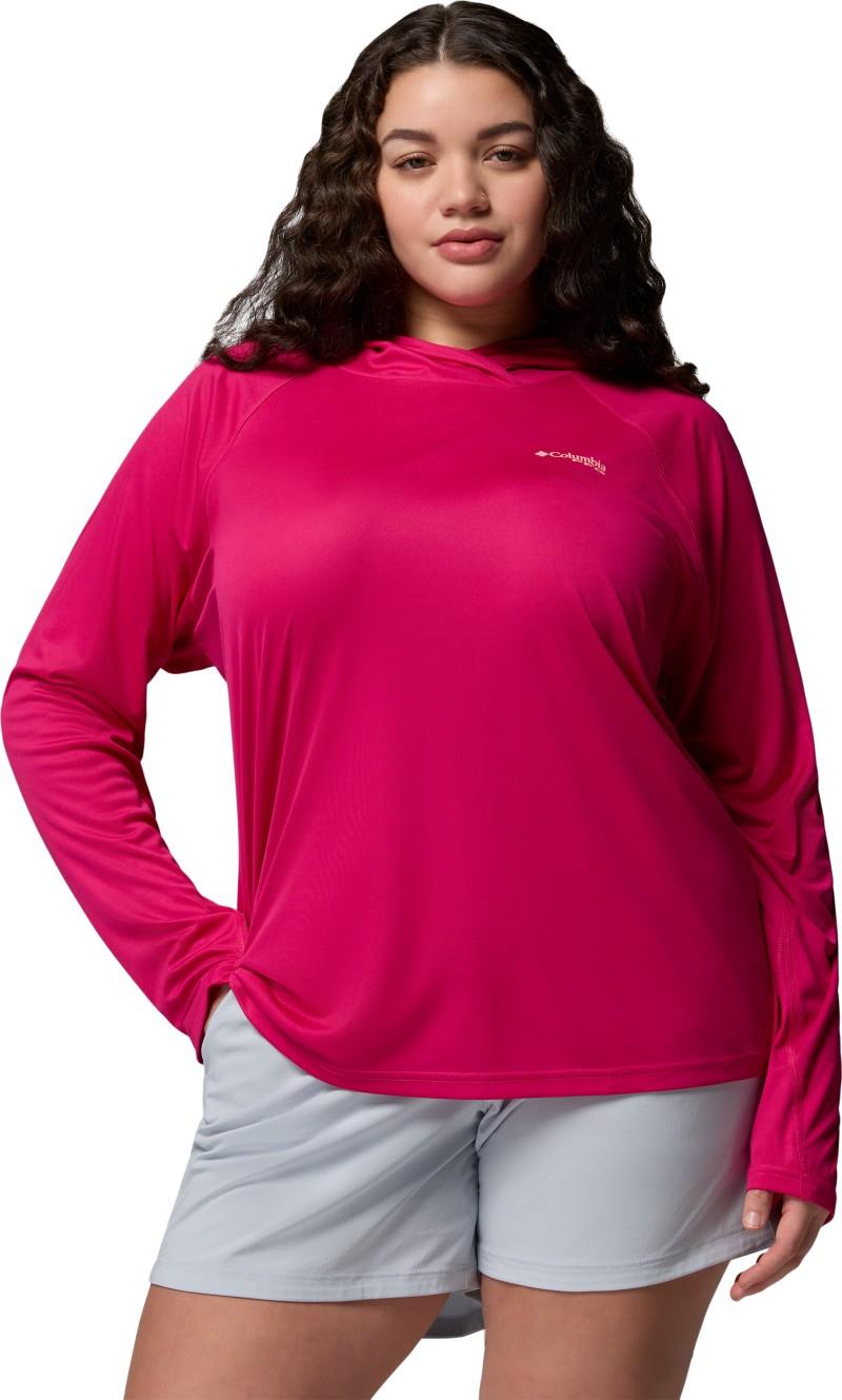 Tidal Tee II Hoodie, Extended - Womens - guava pink / tiki pink 1
