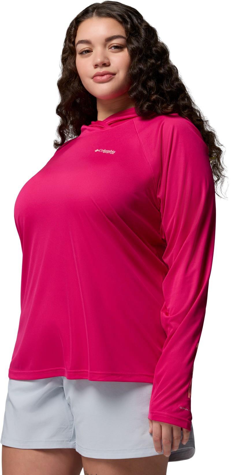 Tidal Tee II Hoodie, Extended - Womens - guava pink / tiki pink 1