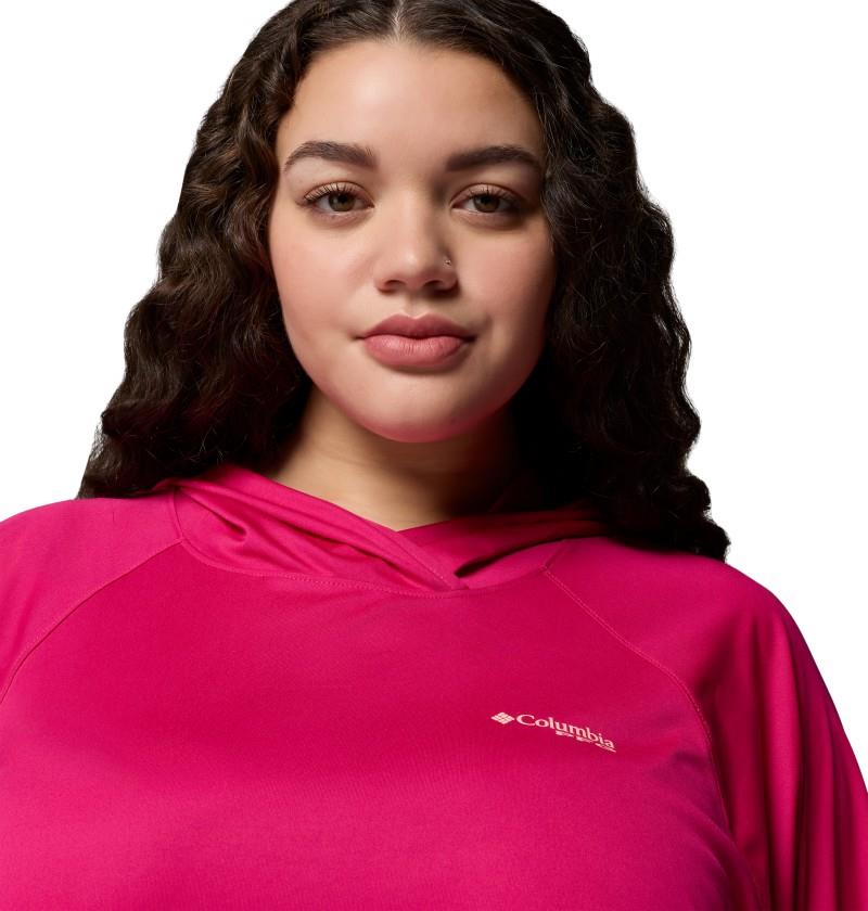 Tidal Tee II Hoodie, Extended - Womens - guava pink / tiki pink 1