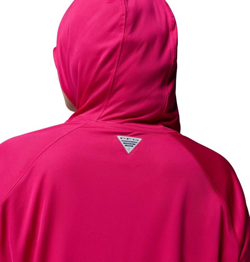 Tidal Tee II Hoodie, Extended - Womens - guava pink / tiki pink 1