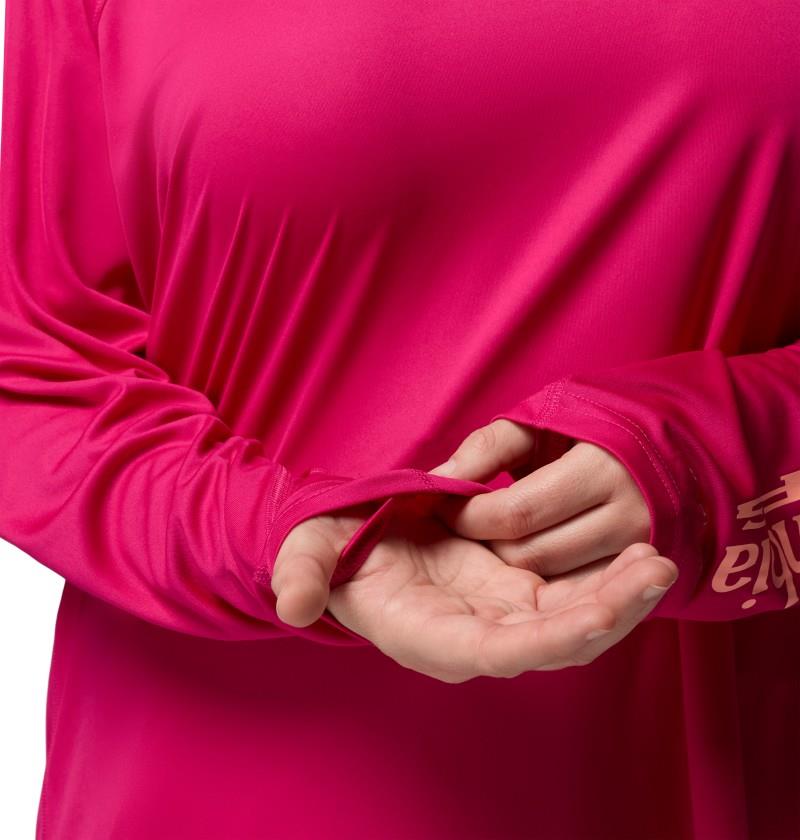Tidal Tee II Hoodie, Extended - Womens - guava pink / tiki pink 1