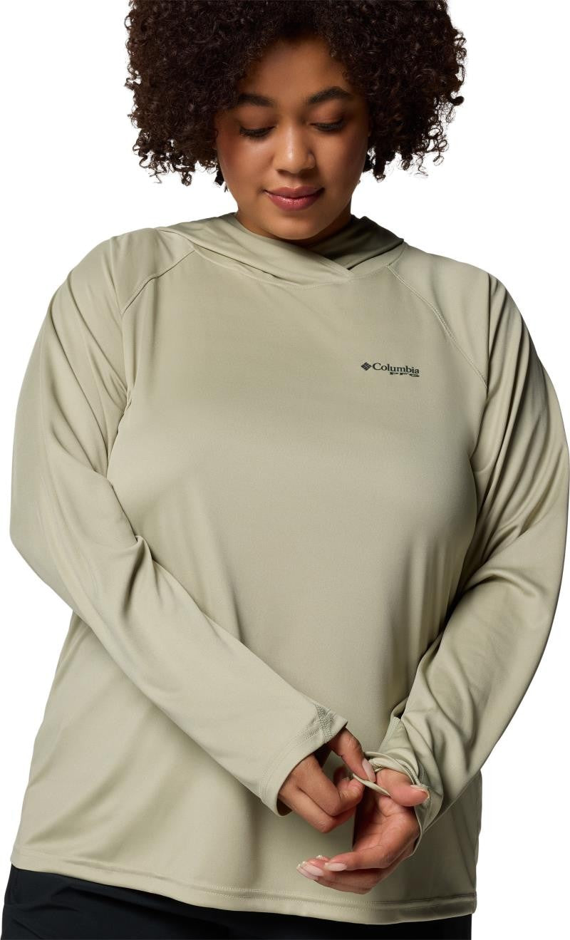 Tidal Tee II Hoodie, Extended - Womens - smokey sage 1
