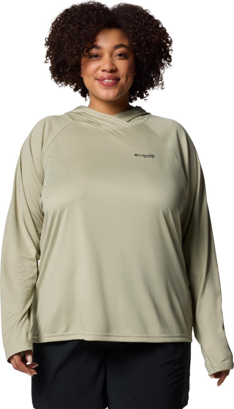 Tidal Tee II Hoodie, Extended - Womens - smokey sage 1