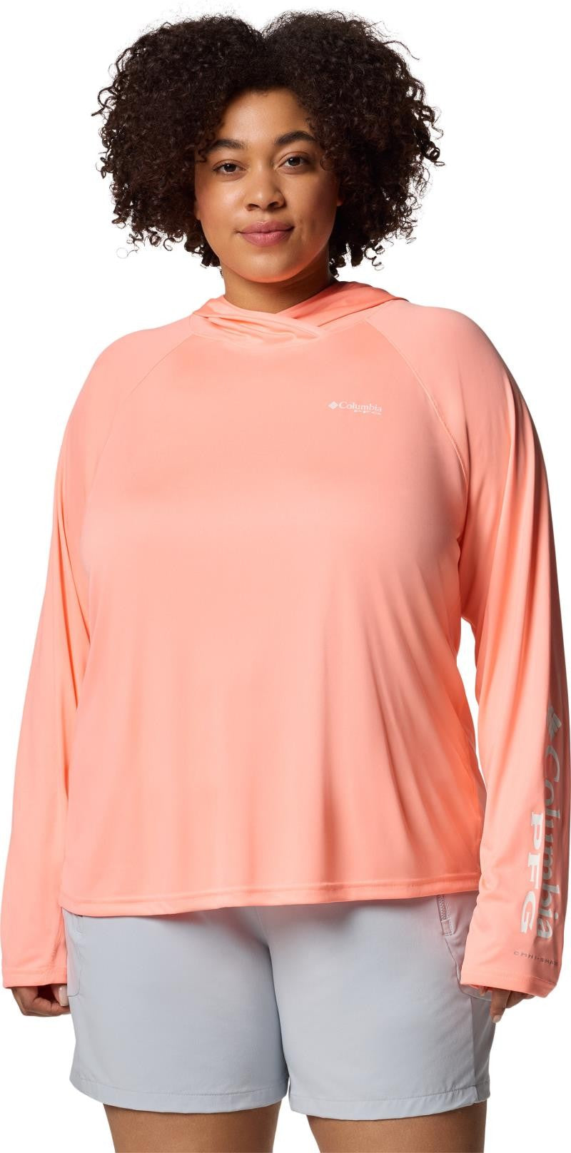 Tidal Tee II Hoodie, Extended - Womens - tiki pink 1