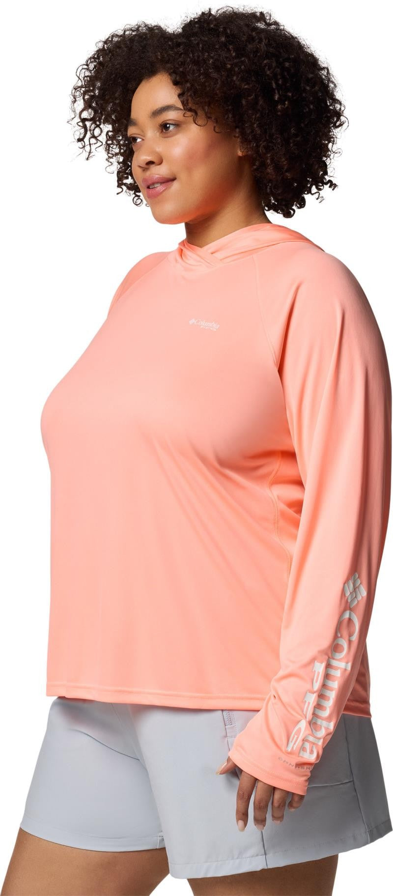 Tidal Tee II Hoodie, Extended - Womens - tiki pink 1