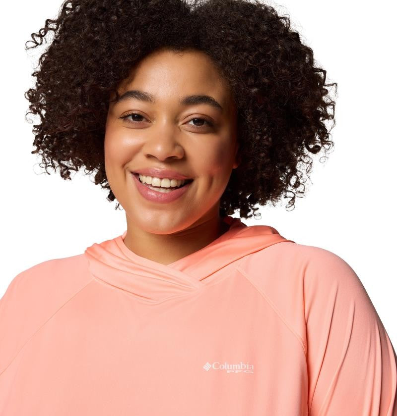 Tidal Tee II Hoodie, Extended - Womens - tiki pink 1