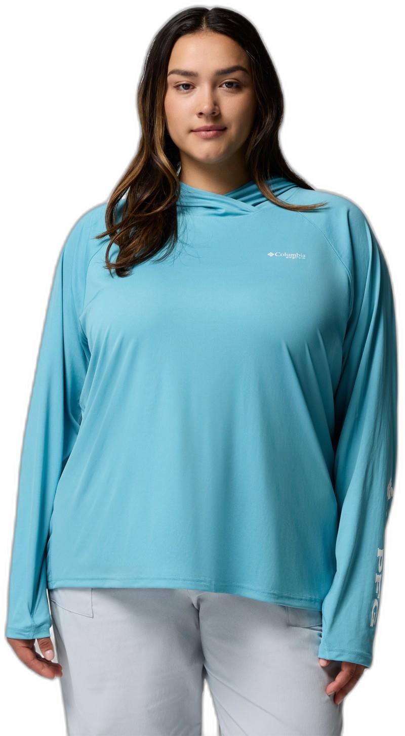 Tidal Tee II Hoodie, Extended - Womens - vintage blue 1