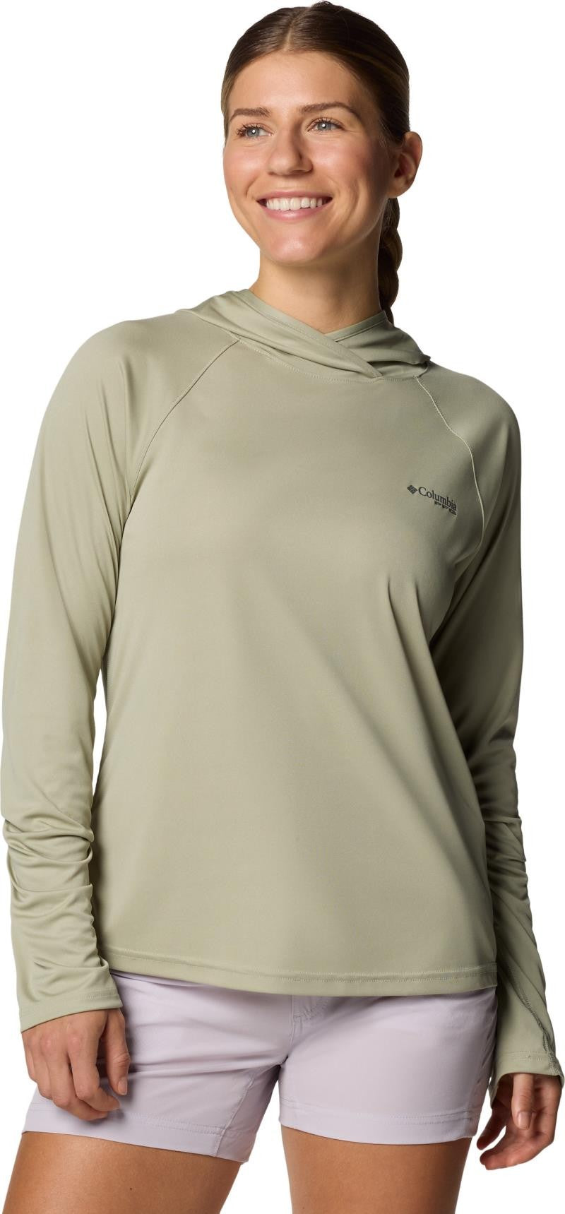 Tidal Tee II Hoodie - Womens - smokey sage 1
