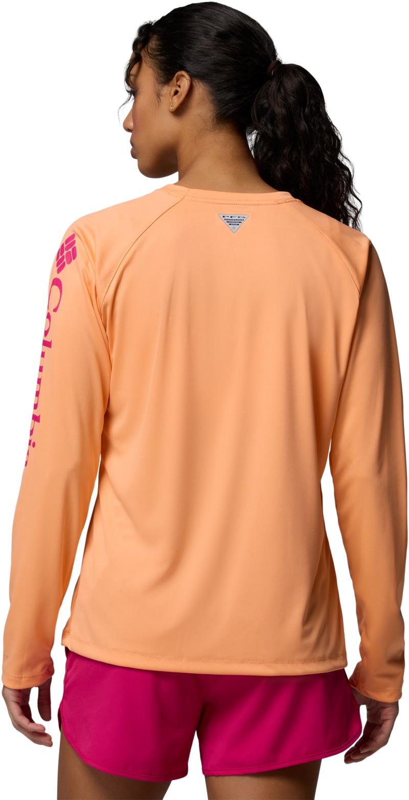 Tidal Tee II LS - Womens - guava pink / tiki pink logo 1