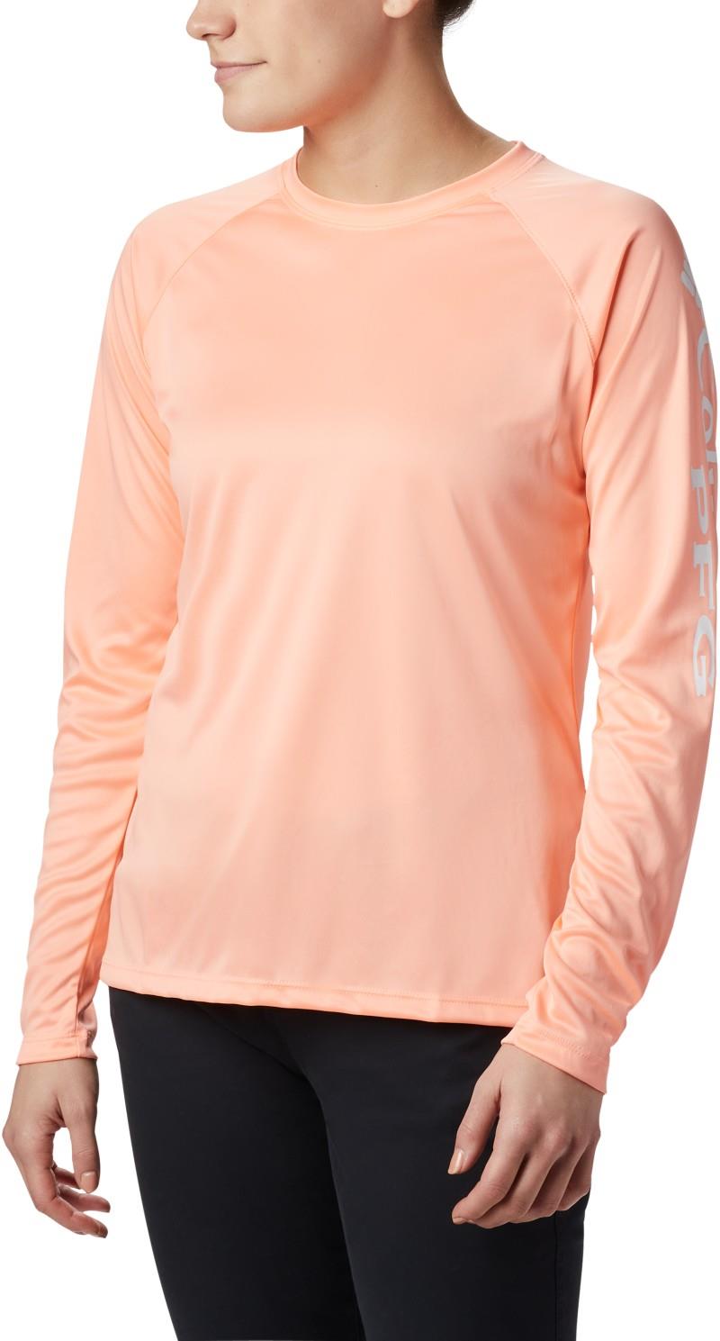 Tidal Tee II LS - Womens - tiki pink / white logo 1