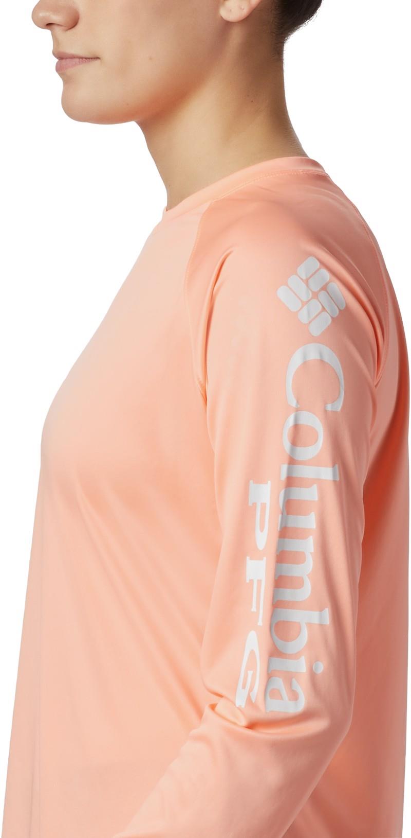 Tidal Tee II LS - Womens - tiki pink / white logo 1