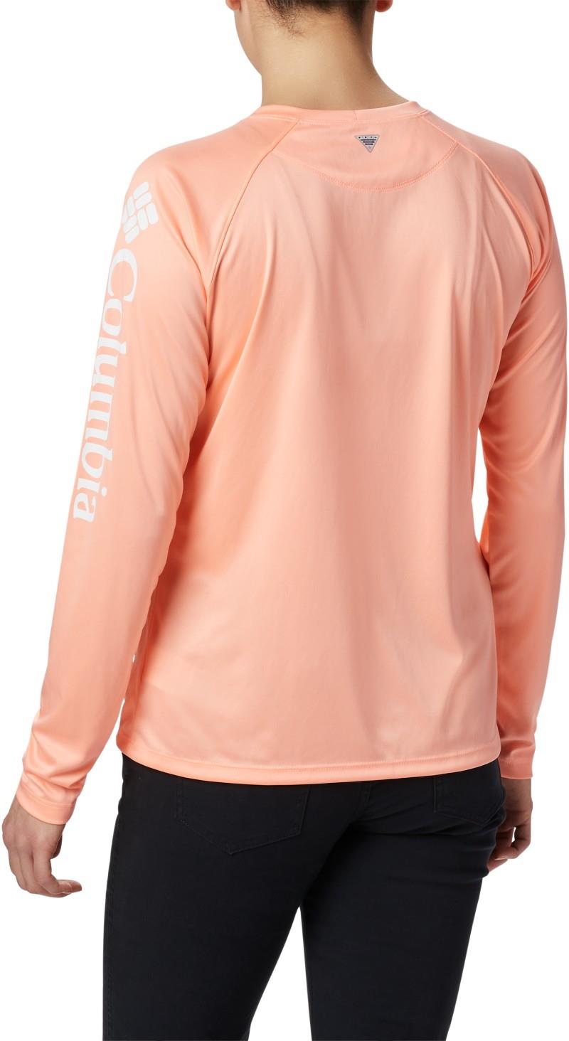 Tidal Tee II LS - Womens - tiki pink / white logo 1