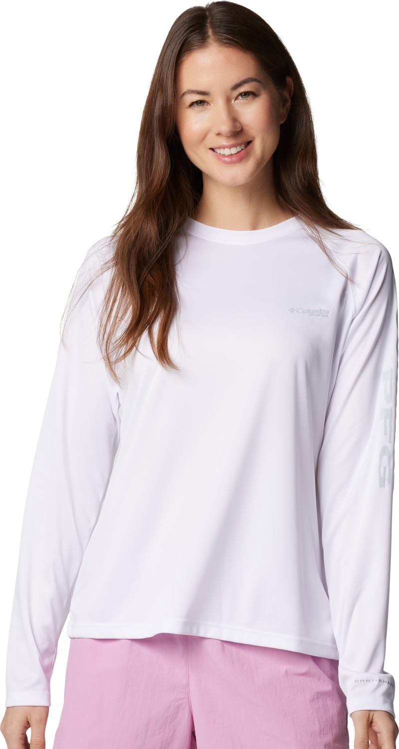Tidal Tee II LS - Womens - white / cirrus grey logo 1
