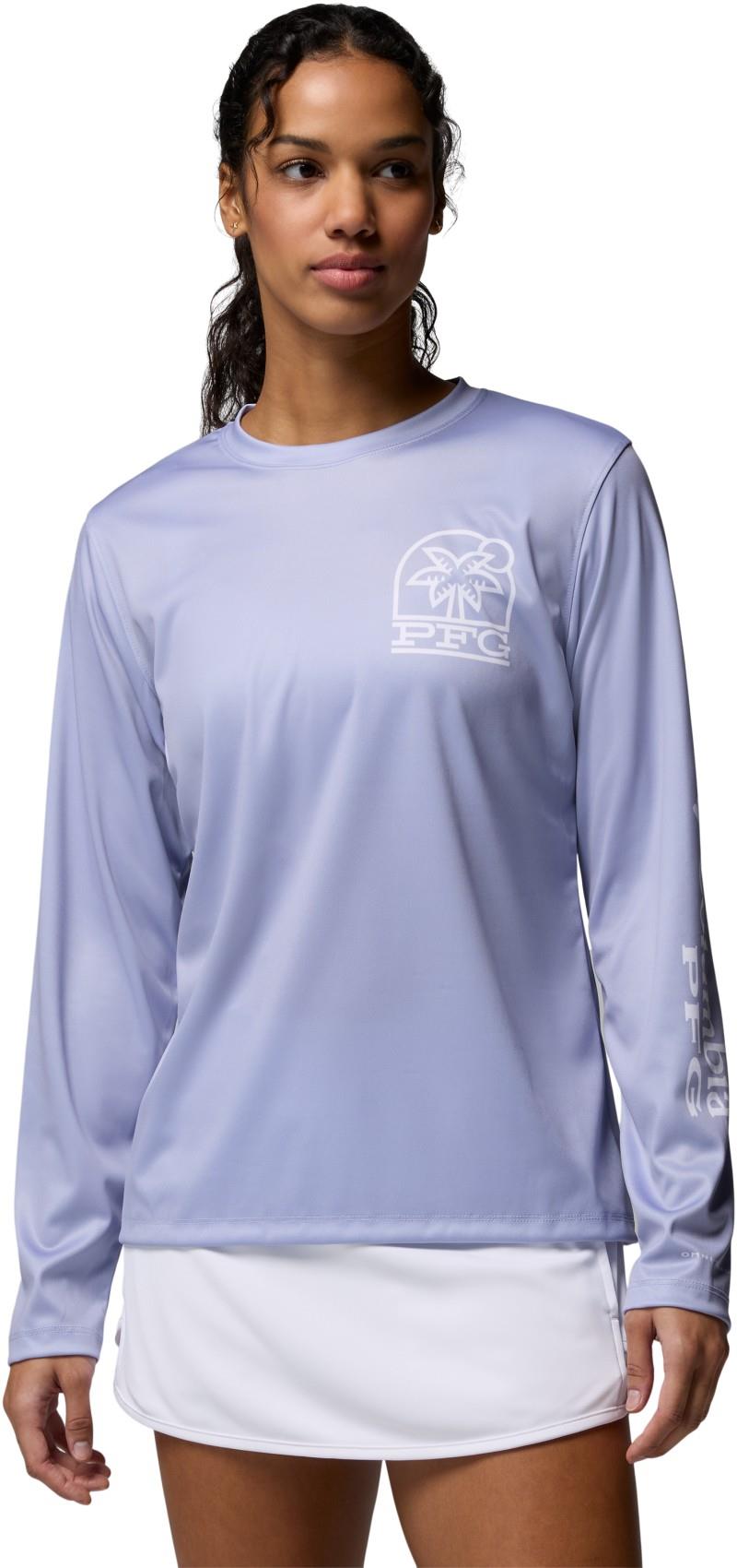 Tidal Tee PFG Palm Waves LS - Womens - twilight / palm waves 1