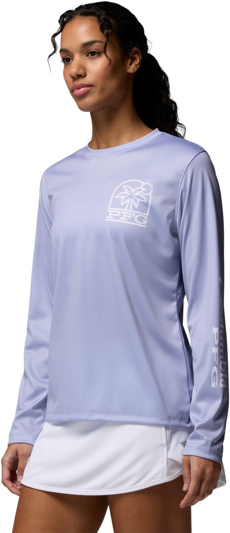 Tidal Tee PFG Palm Waves LS - Womens - twilight / palm waves 1