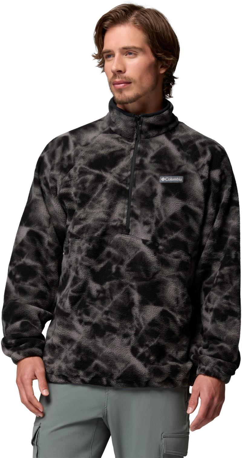 Timber Crest Mtr Fleece Printed Half-Zip - Mens - black / icypeaks 1