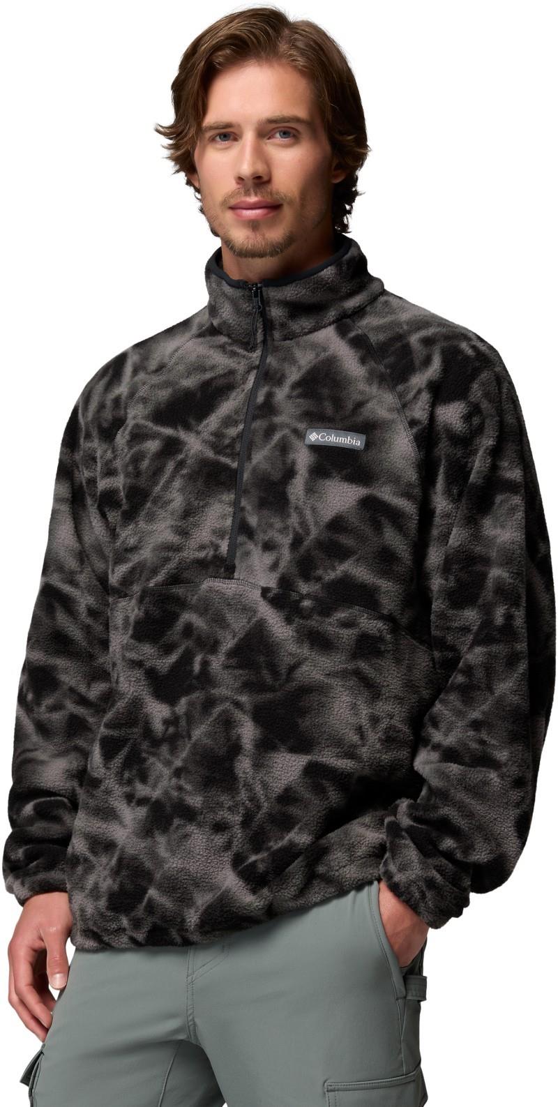 Timber Crest Mtr Fleece Printed Half-Zip - Mens - black / icypeaks 1