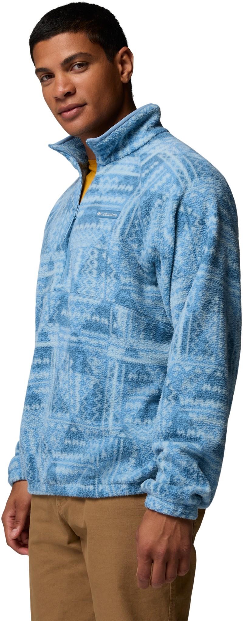 Timber Crest Mtr Fleece Printed Half-Zip - Mens - rainy day / geomix tonal 1