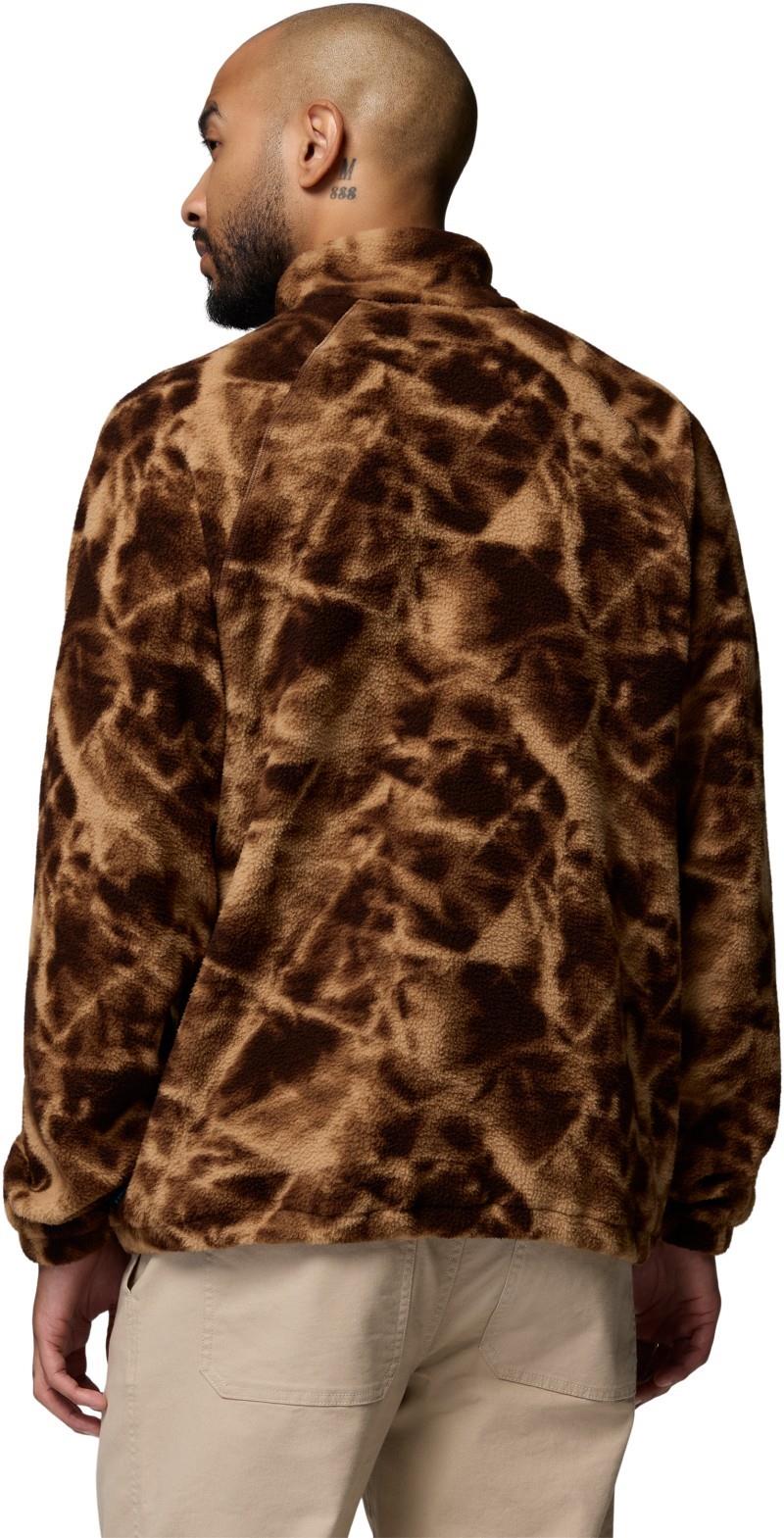 Timber Crest Mtr Fleece Printed Half-Zip - Mens - tobacco / icypeaks 1