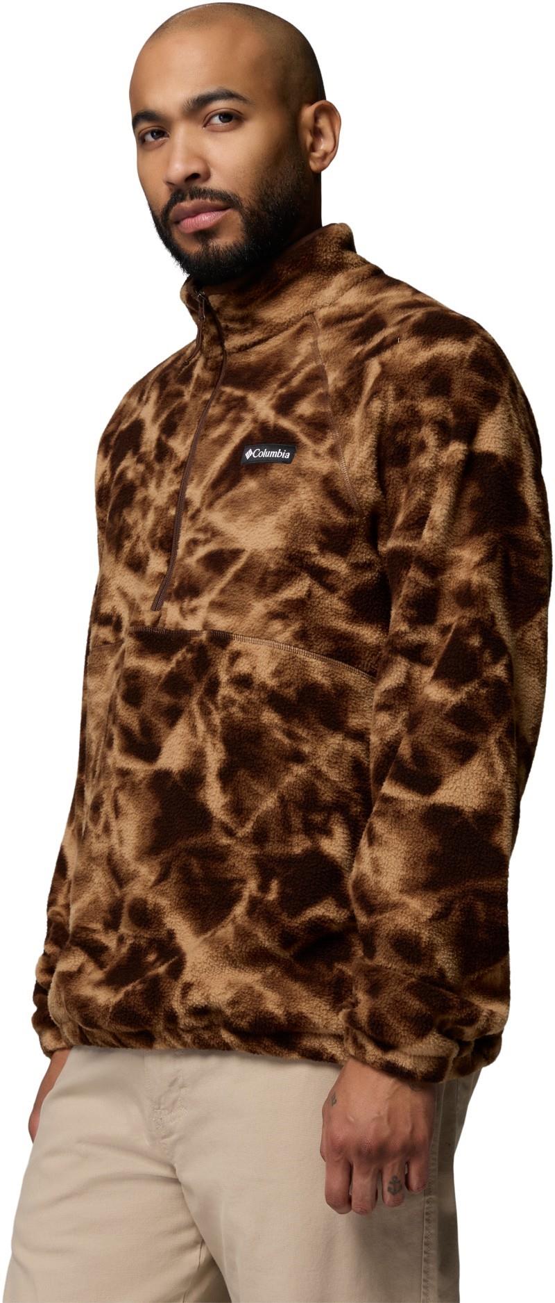 Timber Crest Mtr Fleece Printed Half-Zip - Mens - tobacco / icypeaks 1