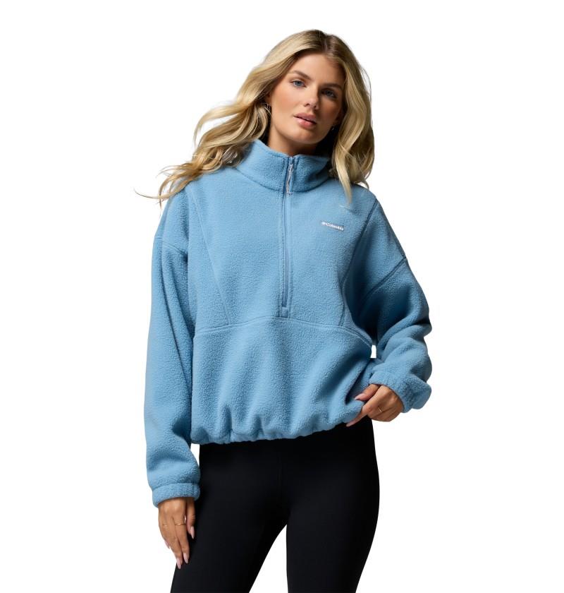 Timber Meadow Mtr Fleece Half-Zip - Womens - rainy day 1