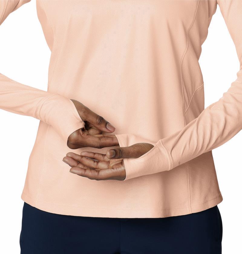 Titan Pass Sun Deflector LS Tee 2.0 - Womens - Peach Blossom 4