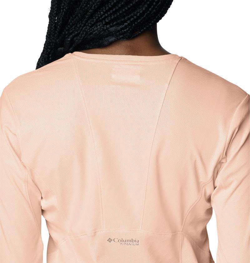 Titan Pass Sun Deflector LS Tee 2.0 - Womens - Peach Blossom 5