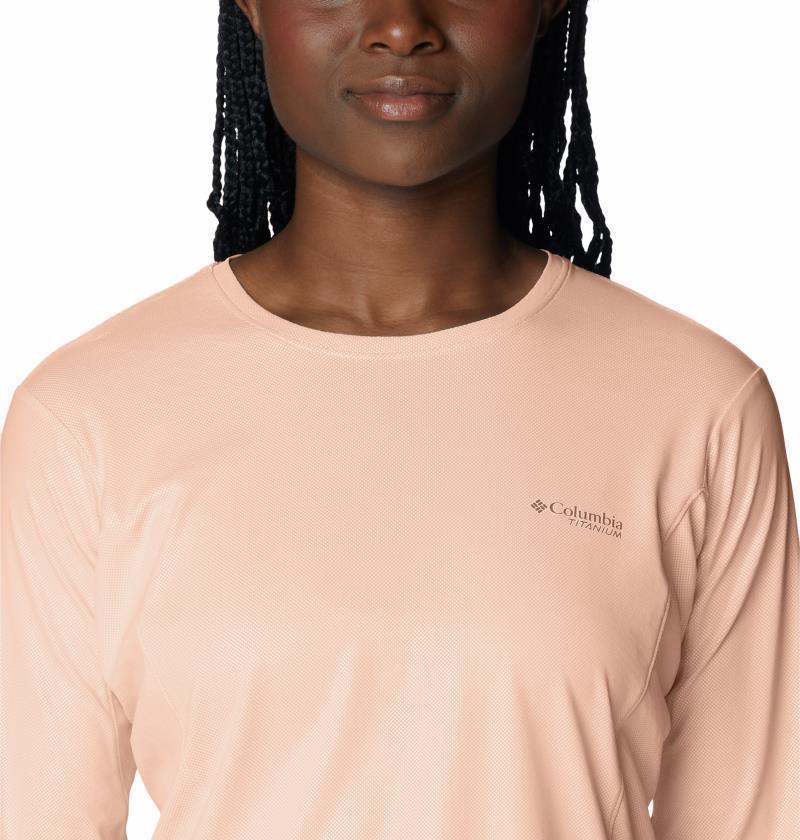 Titan Pass Sun Deflector LS Tee 2.0 - Womens - Peach Blossom 6