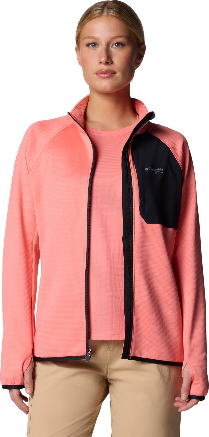 Triple Canyon Grid Fleece Full-Zip - Womens - alpenglow 1