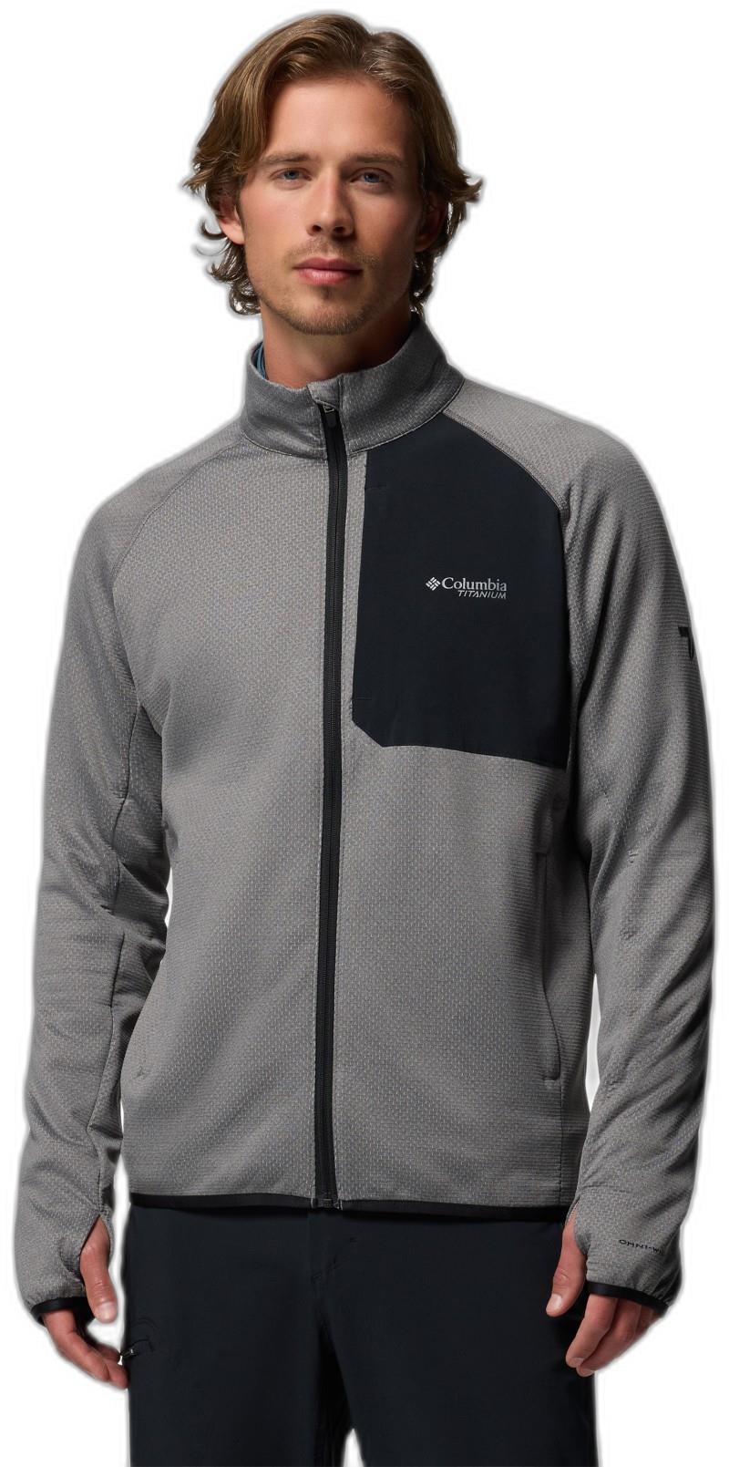 Triple Canyon Grid Fleece Full Zip II - Mens - city grey 1