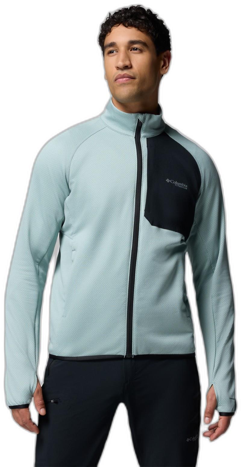 Triple Canyon Grid Fleece Full Zip II - Mens - crushed blue / black 1