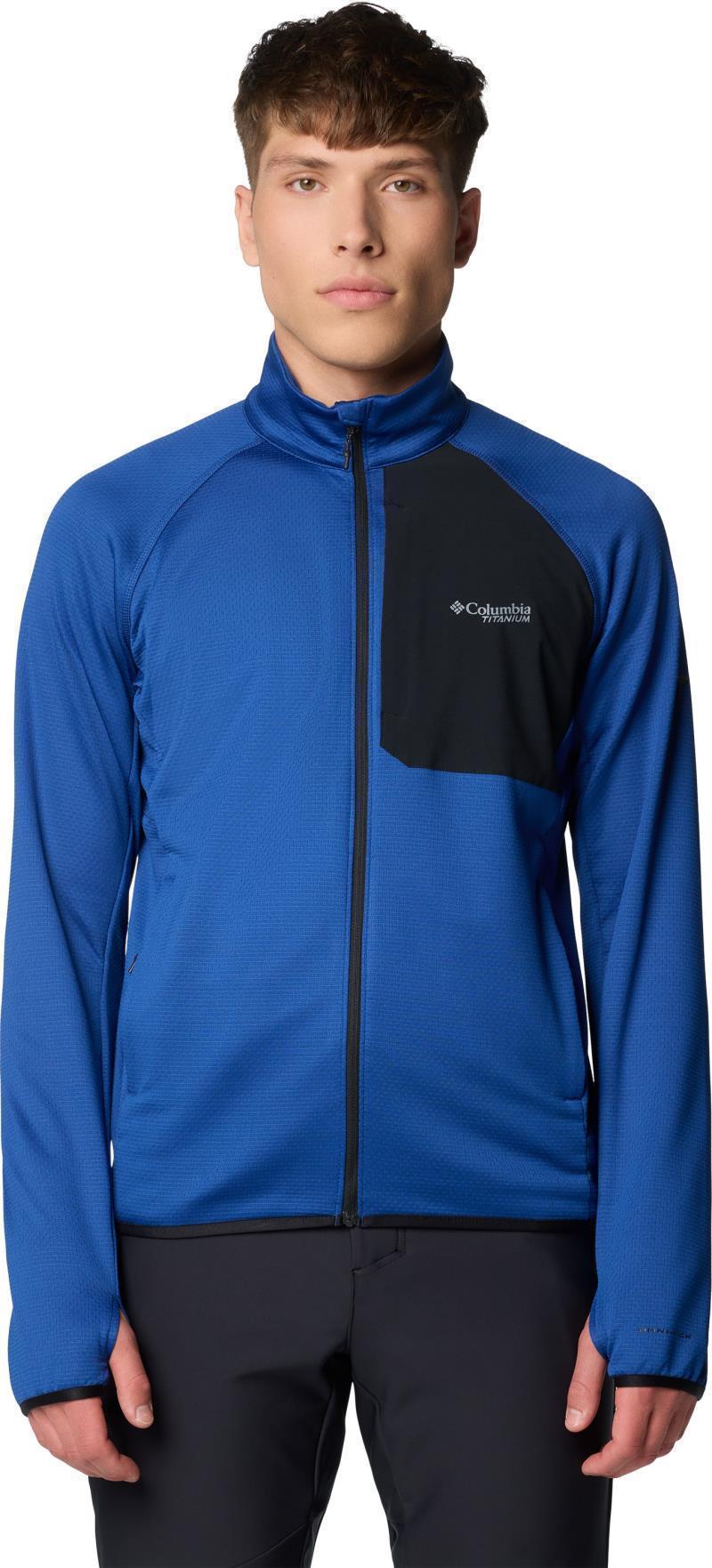 Triple Canyon Grid Fleece Full Zip II - Mens - mountain blue / black 1