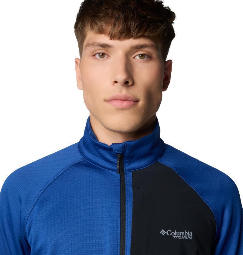 Triple Canyon Grid Fleece Full Zip II - Mens - mountain blue / black 1