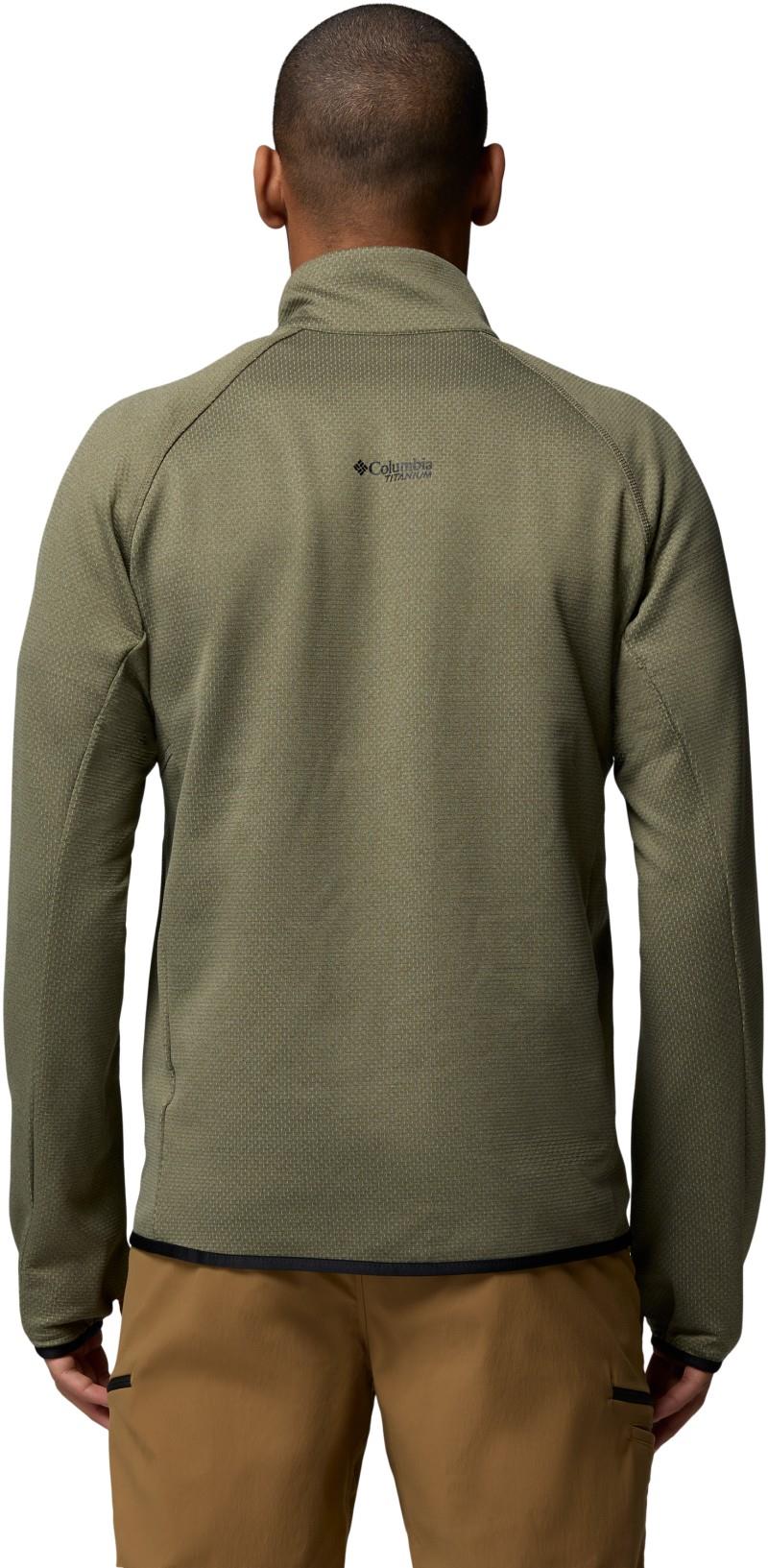Triple Canyon Grid Fleece Full Zip II - Mens - stone green heather / black 1