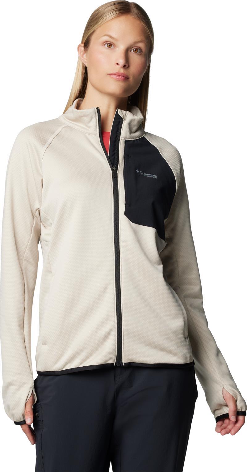 Triple Canyon Grid Fleece Full Zip - Womens - Dark Stone Heather / Black 1